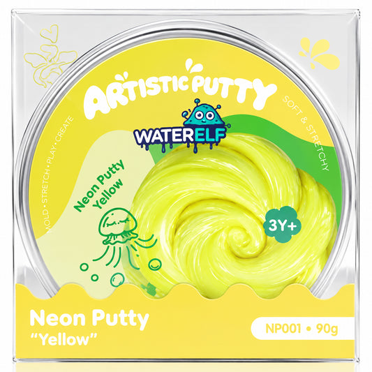 Neon Yellow putty  Slime - Stretchy Slime