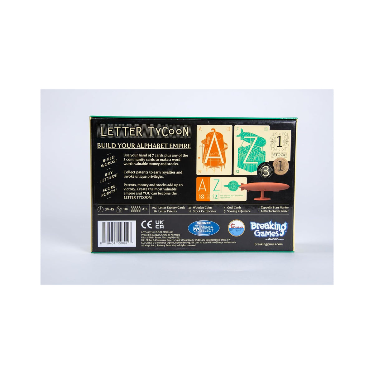 Breaking Games Letter Tycoon Mensa Select Word-Building Game