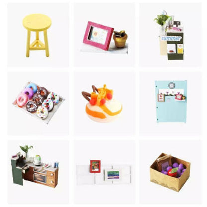 3D Wooden Puzzle Ice Cream Stand Fully Assembled with Display Case
