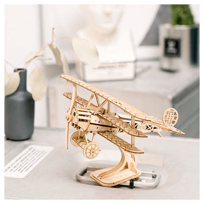 3D Wooden Puzzle - Vintage Bi-Plane