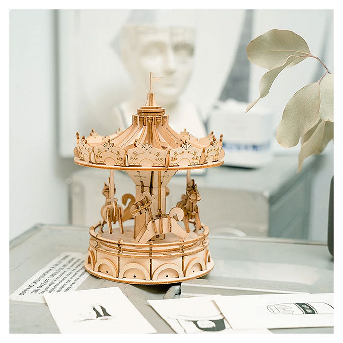 3D Wooden Puzzle - Merry-Go-Round