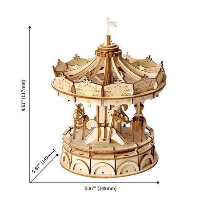 3D Wooden Puzzle - Merry-Go-Round
