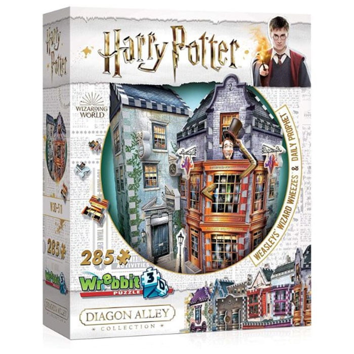 Harry Potter Weasleys' Wizard Wheezes &amp; Daily Prophet 3D Jigsaw Puzzle - 280 Pieces