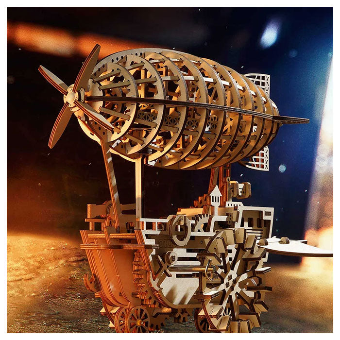 3D Wooden Puzzle - Mechanical Airship