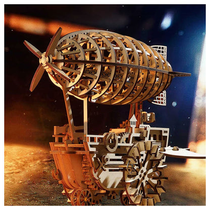 3D Wooden Puzzle - Mechanical Airship