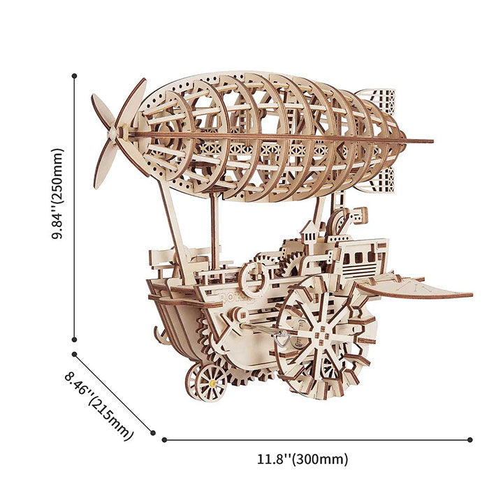 3D Wooden Puzzle - Mechanical Airship