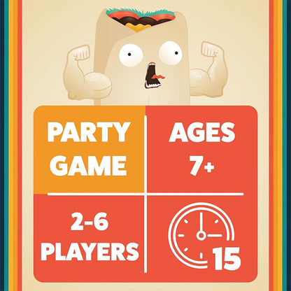 Throw Throw Burrito - A Dodgeball Card Game for Adults, Teens & Kids