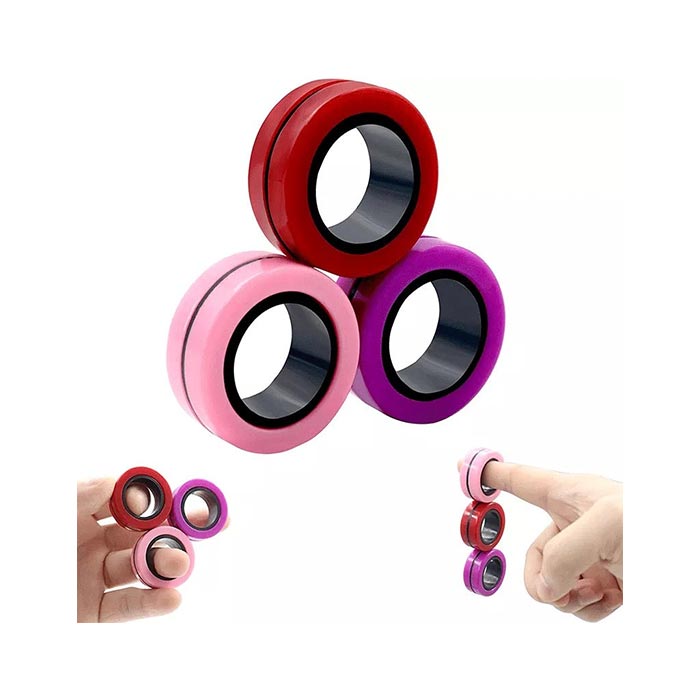 Assorted Magnetic Rings Set Includes 3 Rings (Random Pick)