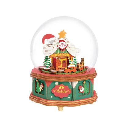 Robotime Rolife Christmas Town Music Box