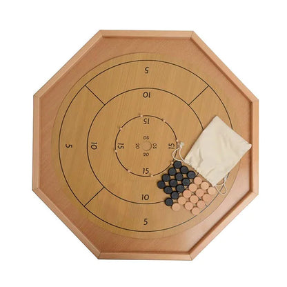 Tradeopia Crokinole 2 in 1 - Brown Wood Color