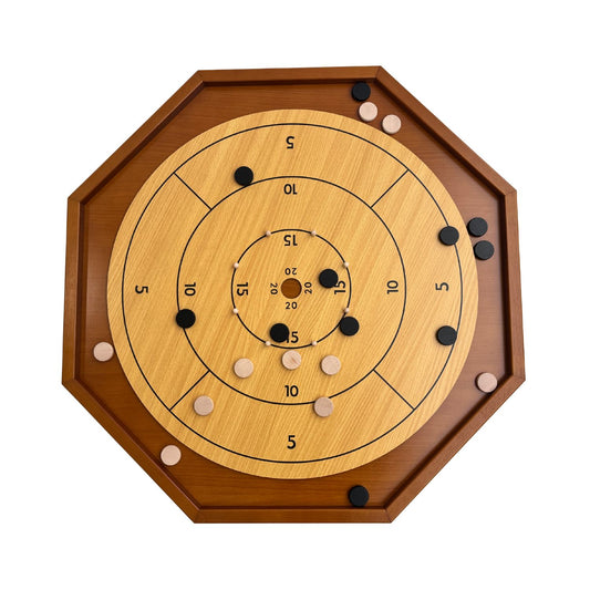Tradeopia Crokinole 2 in 1 - Brown Wood Color