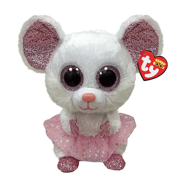 Ty Beanie Boos Nina White Mouse Ballerina 6″ SMall