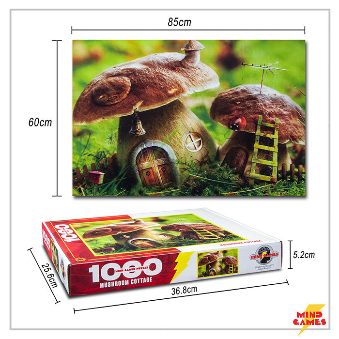 Mushroom Cottage 1000 Pieces Jigsaw Puzzle
