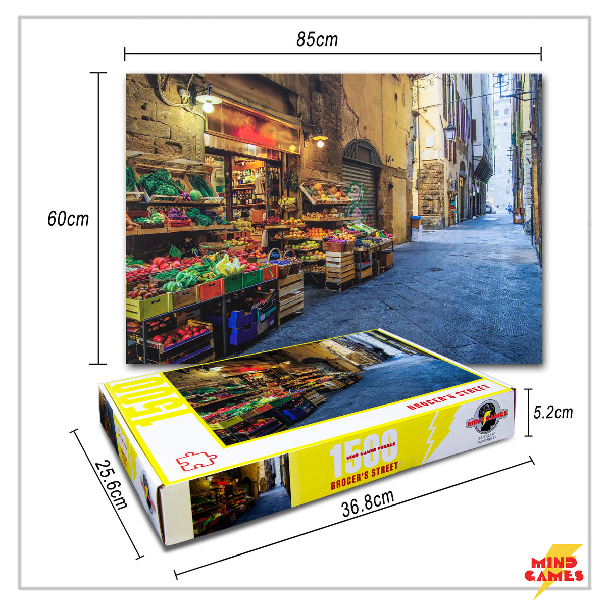 Grocer's Street 1500 Pieces Jigsaw Puzzle