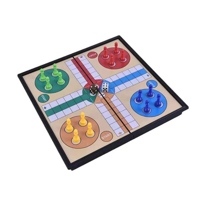 TradeOpia 3-in-1 Snakes and Ladders, Classic Ludo and Chinese Checkers 12.6" Family Games Set