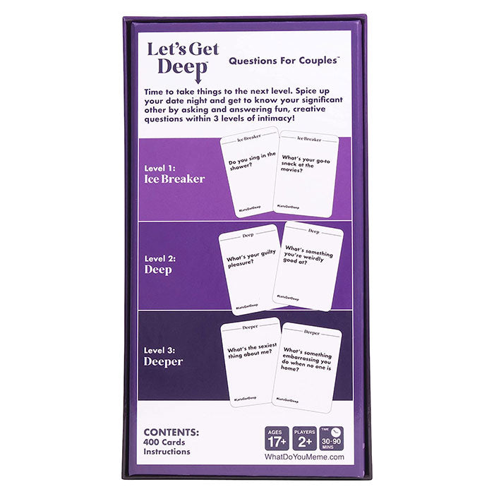 Let's Get Deep - The Relationship Game Full Of Questions For Couples