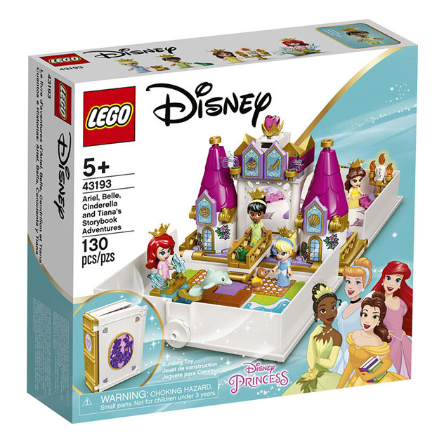 LEGO Disney Princess Ariel, Belle, Cinderella and Tiana's Storybook Adventures 130PCS 5+