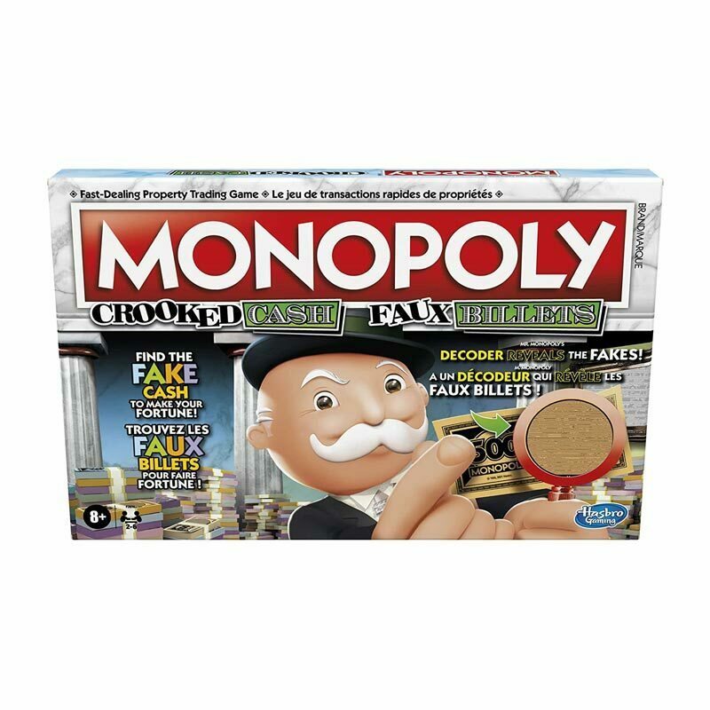 Hasbro Monopoly Crooked Cash Board Game for Families and Kids Ages 8 and Up
