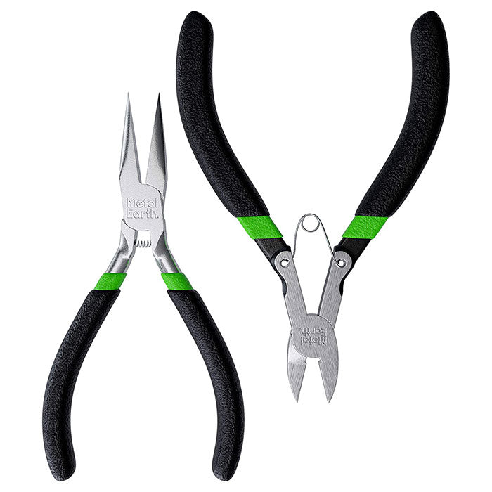 Metal Earth Enhanced Design 2-Piece Tool Kit - Clippers - Needle Nose Pliers