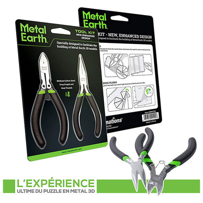 Metal Earth Enhanced Design 2-Piece Tool Kit - Clippers - Needle Nose Pliers