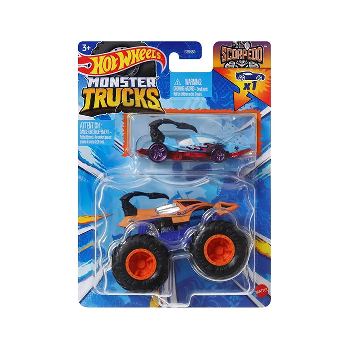 The Hot Wheels Monster Trucks 1:64 Scale 2 Pack - Styles May Vary