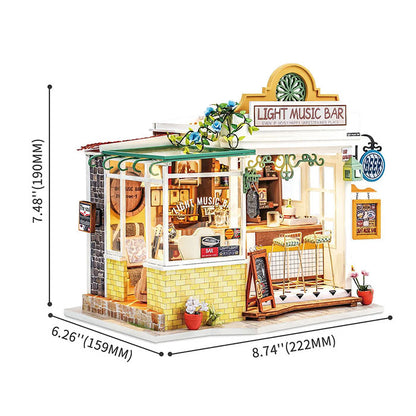 Light Music Bar DIY Miniature House - 149 Pieces