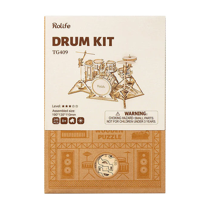 Drum Kit 3D Wooden Puzzle