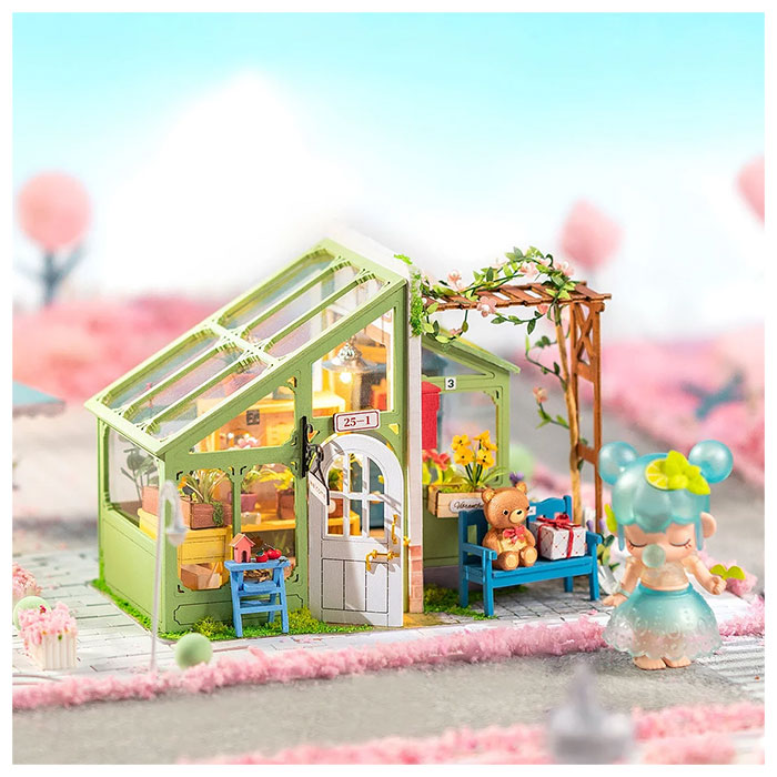 Spring Encounter Flowers DIY Miniature House - 124 Pieces