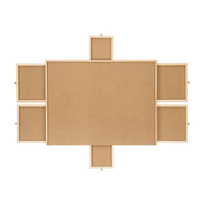 Wooden Puzzle Table 6 Drawer