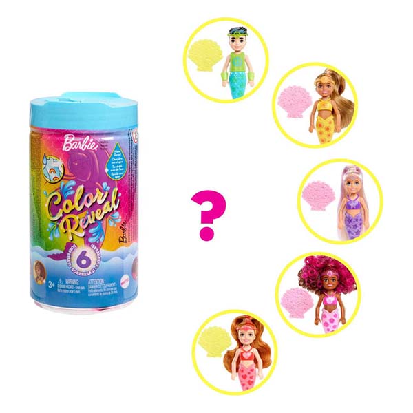 Barbie Chelsea Color Reveal Mermaid Series Color May Vary