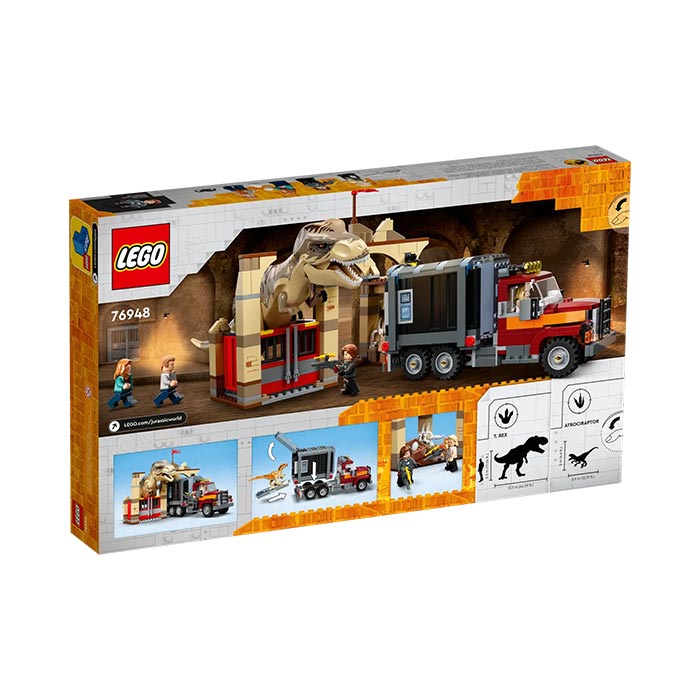 LEGO Jurassic World T. rex &amp; Atrociraptor Dinosaur Breakout 466 Pieces
