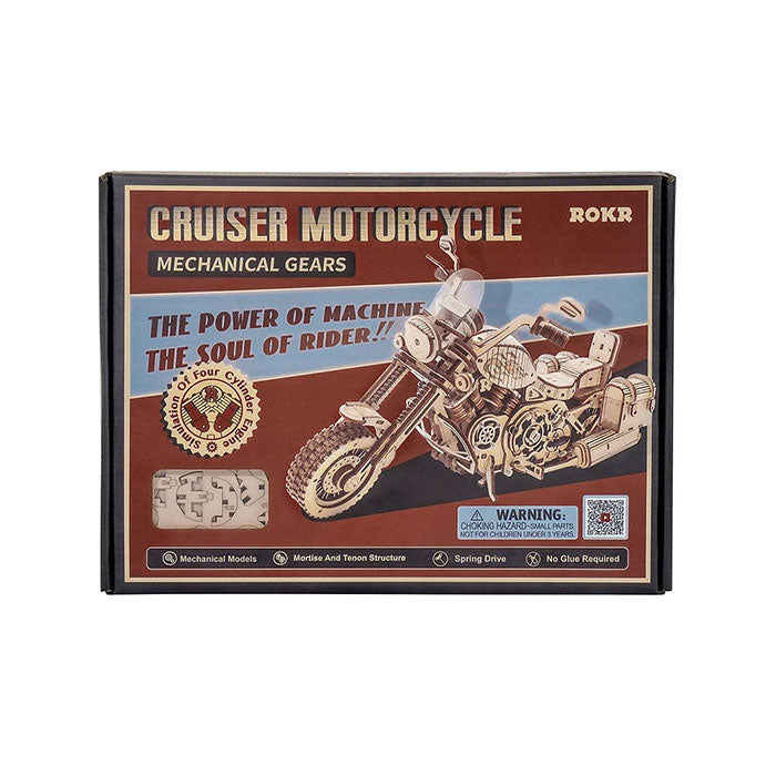 ROKR Cruiser Motorcycle 3D Wooden Puzzle - 420 pcs