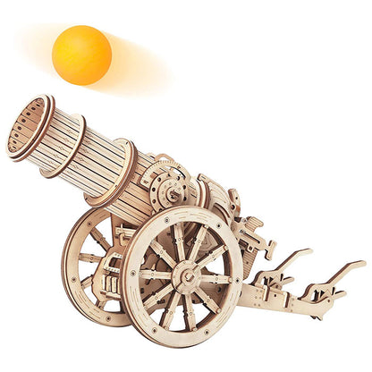 3D Wooden Puzzle Medieval Wheel Cannon