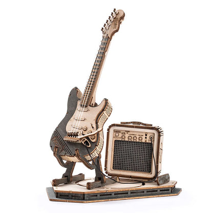 ROKR Electric Guitar Model 3D Wooden Puzzle - 140 PCS