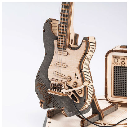 ROKR Electric Guitar Model 3D Wooden Puzzle - 140 PCS
