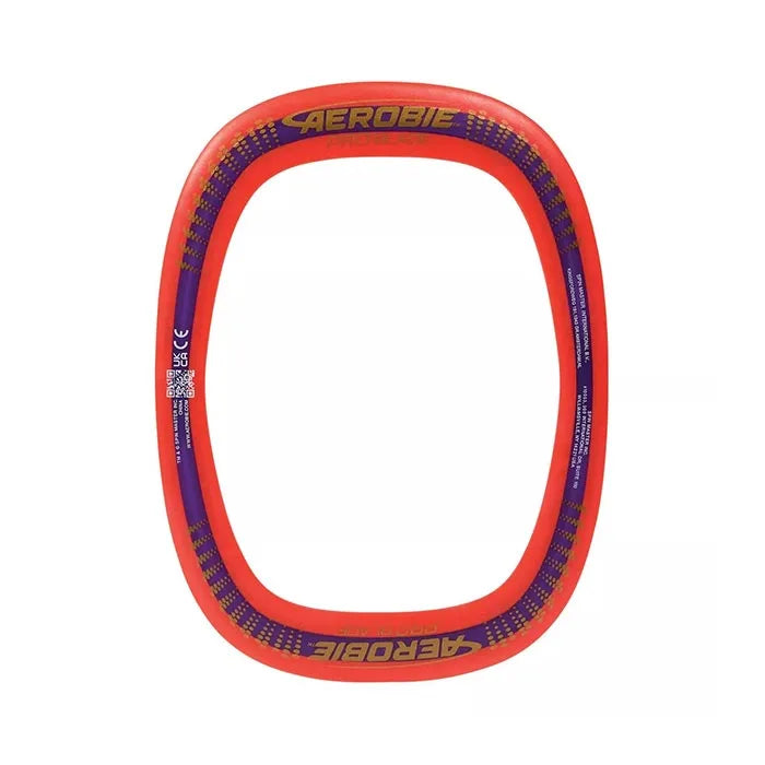 Aerobie Pro Blade Throw Ring The Aerobie Pro Blade Self Leveling Throw Ring is an innovative flying toy designed for both right and left-handed throwers. Its self-leveling technology makes it easy to throw and catch, perfect for games like ultimate frisbee and disc golf. With a comfortable ring-like shape and an open center for customization, it offers endless outdoor fun for family and friends.