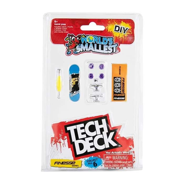 World's Smallest Tech Deck Micro Skateboard Assorted (Random Pick)