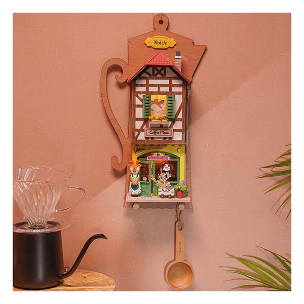 3D Wooden Puzzle Book Nook Aroma Toast Lab And Lazy Coffee House 2 Sets