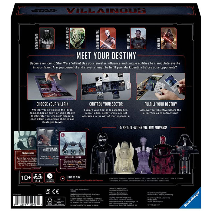 Ravensburger Star Wars Villainous: Power of The Dark Side - Strategy Board Game