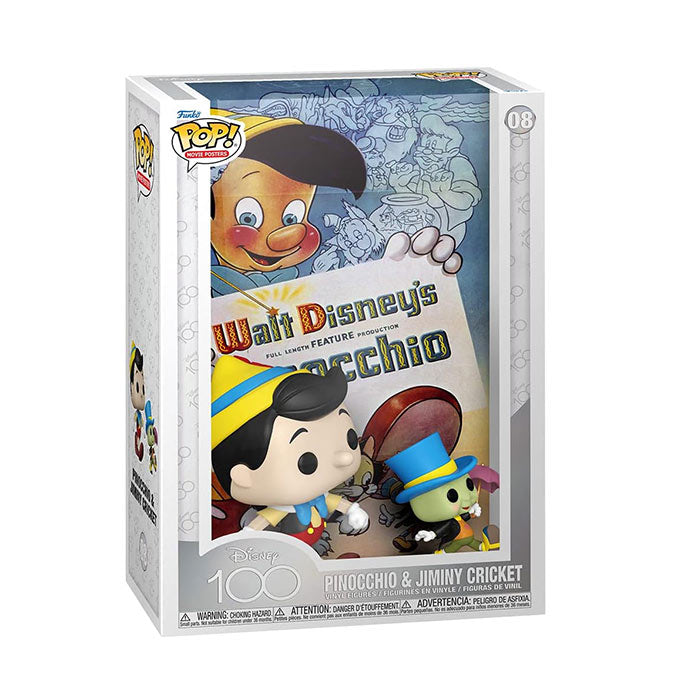 Funko Pop! Movies Poster Pinocchio and Jiminy Cricket Disney 100