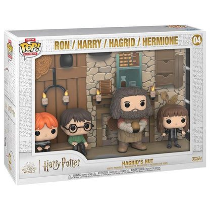 Funko Pop! Moment Deluxe Hagrid's Hut Harry Potter with Ron Hagrid and Hermione