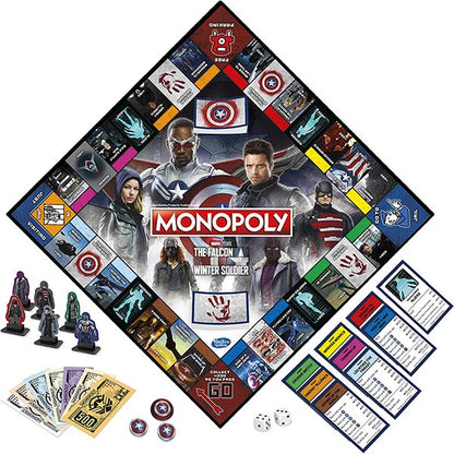 Hasbro Monopoly Marvel Studios' The Falcon and The Winter Soldier Edition Board Game