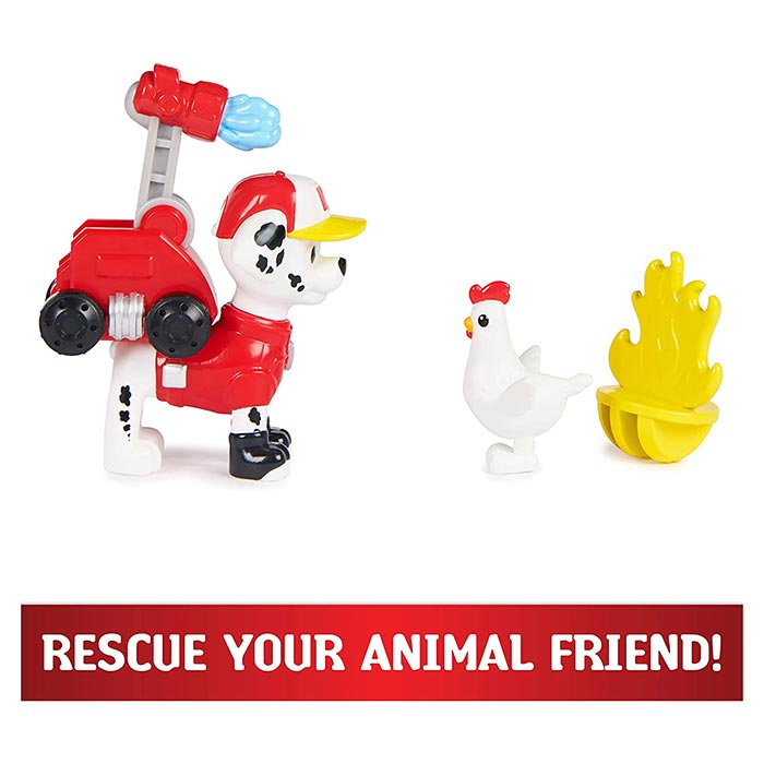 PAW Patrol, Big Truck Pups Marshall Action Figure with Clip-on Rescue Drone