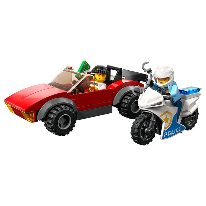 LEGO City Police Bike Car Chase, Toy with Racing Vehicle &amp; Motorbike