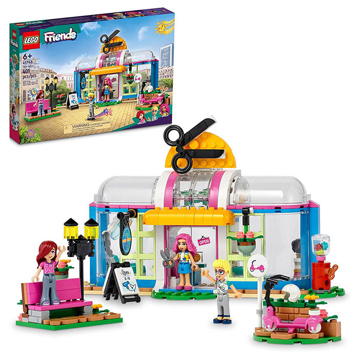 LEGO Friends Hair Salon, Toy Hairdressing Set with Paisley &amp; Olly Mini-Dolls