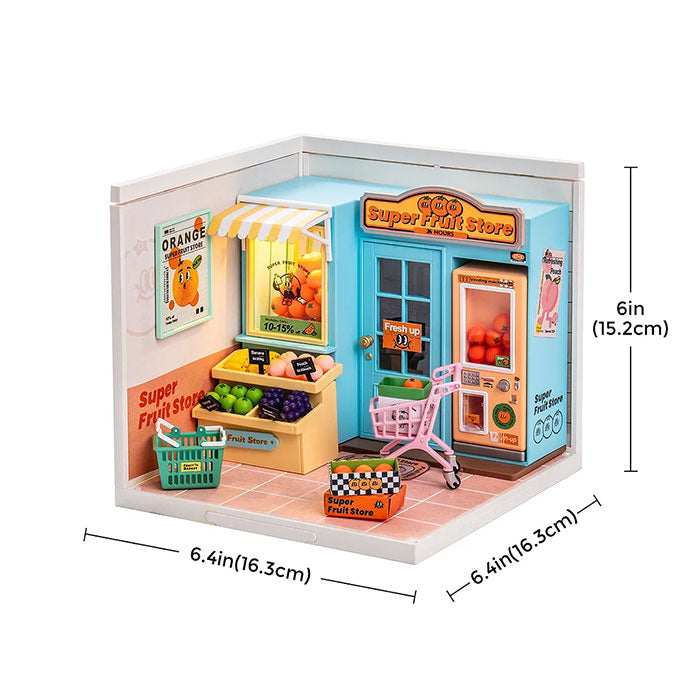 Rolife Super Creator Super Fruit Store Plastic DIY Miniature House Kit - 116 PCS