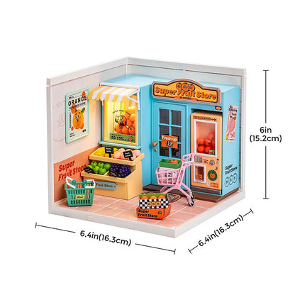 Rolife Super Creator Super Fruit Store Plastic DIY Miniature House Kit - 116 PCS