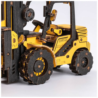 ROKR Forklift Engineering Vehicle 3D Wooden Puzzle - 139 PCS