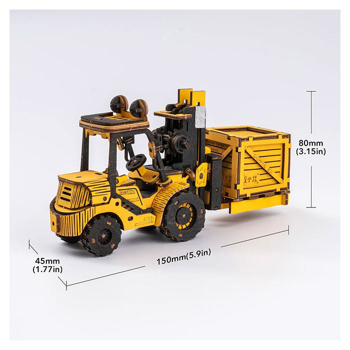 ROKR Forklift Engineering Vehicle 3D Wooden Puzzle - 139 PCS