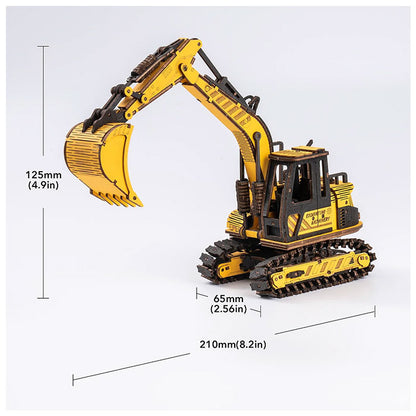 ROKR Excavator Engineering Vehicle 3D Wooden Puzzle - 395 PCS